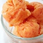 3-Ingredient Peach Sorbet Recipe @crunchycreamysw