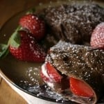 Chocolate Crepes with Strawberries and Cream Cheese CrunchyCreamySweet.com