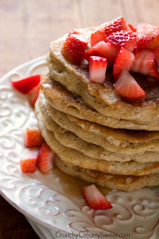 fluffy whole wheat pancakes