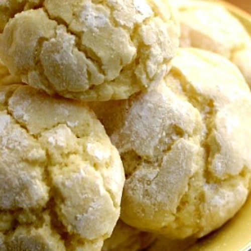 Lemon Burst cookies on a plate.