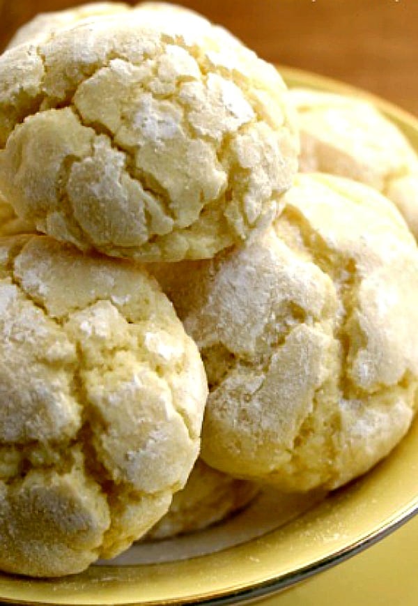 Lemon Burst cookies on a plate.