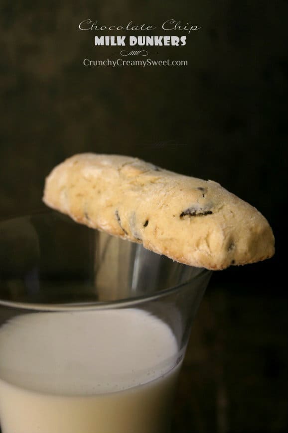 Chocolate Chip Milk Dunkers - fun cookie sticks that are super easy to make! The kiddos will love them! 