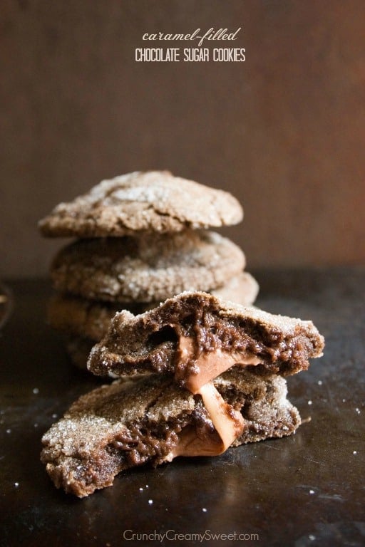 The best caramel-filled chocolate sugar cookies