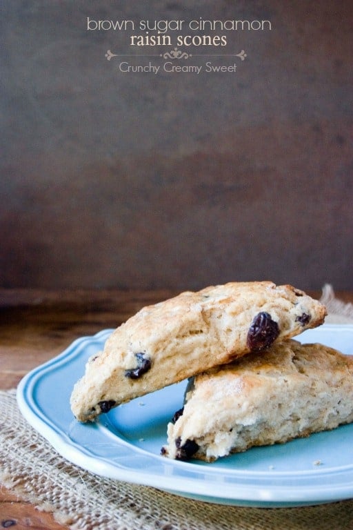 Raisin Scones with Brown Sugar and Cinnamon