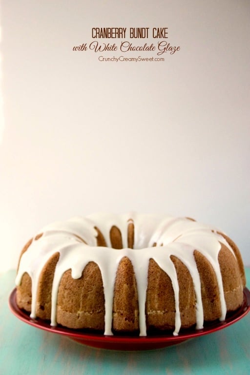 Cranberry Bundt Cake with White Chocolate Glaze