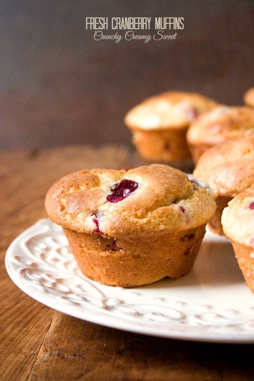 Fresh Cranberry Muffins - bakery style. A perfect breakfast during this holiday season!