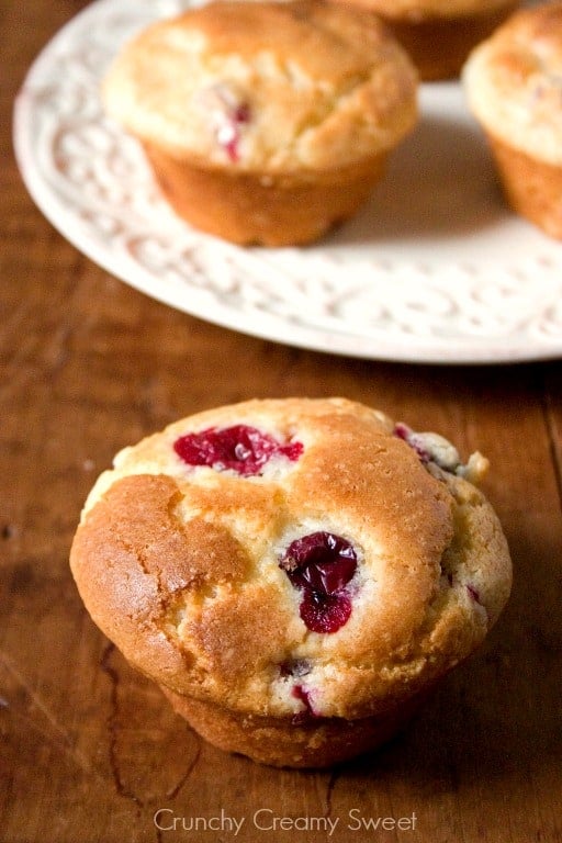 Fresh Cranberry Muffins - bakery style. A perfect breakfast during this holiday season!