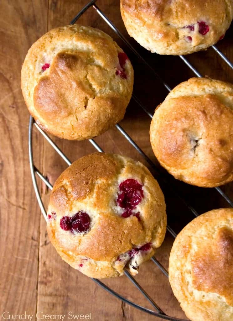 Fresh Cranberry Muffins - bakery style. A perfect breakfast during this holiday season!