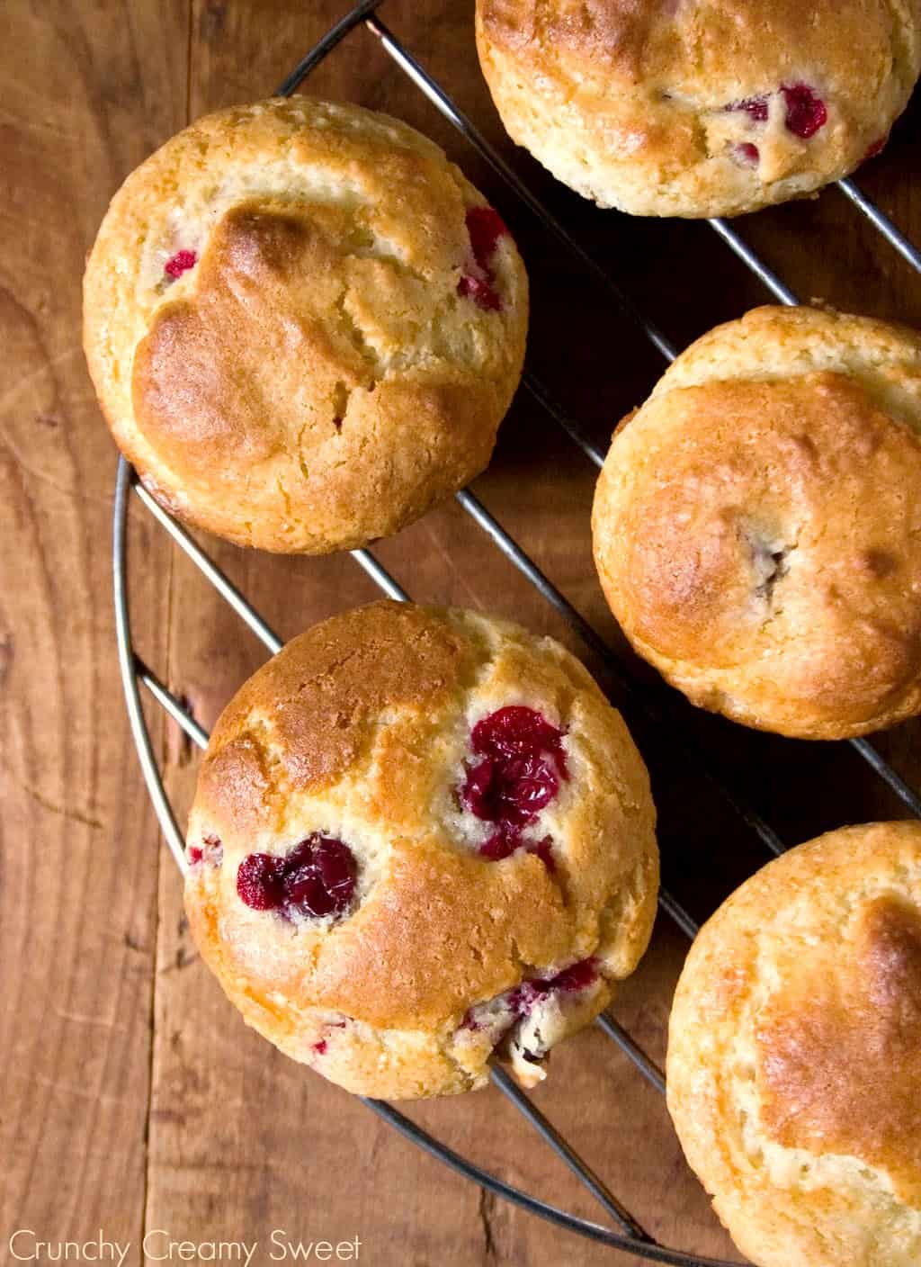 Bakery Style Muffins made with fresh cranberries