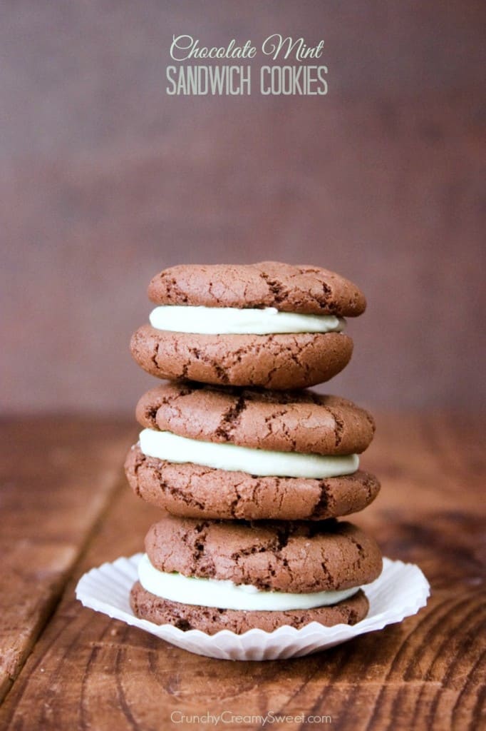 Chocolate Mint Sandwich Cookies