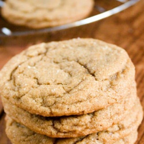 Stack of Gingerbread Snickerdoodle Cookies.