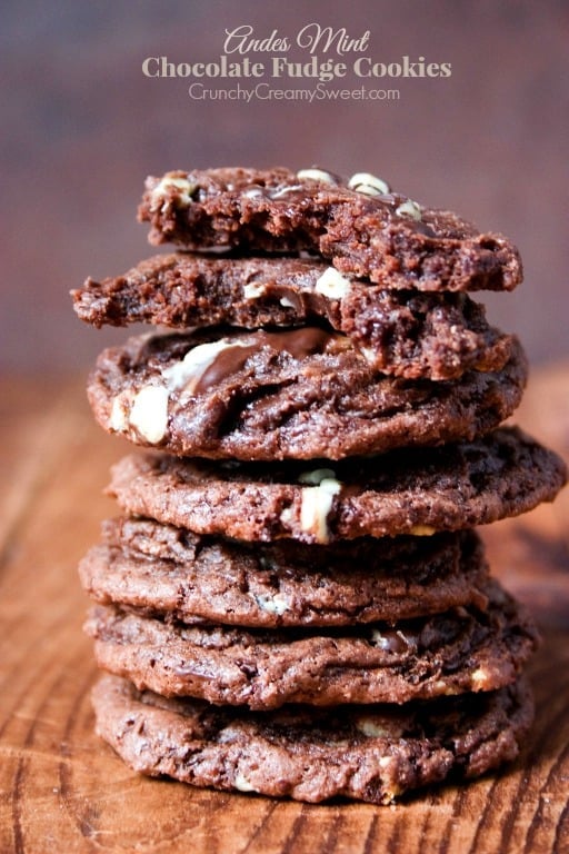 Mint Chocolate Fudge Cookies