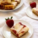 Sour Cream Bars with Strawberry Swirl by crunchycreamysweet.com  150x150 Brownies and Bars