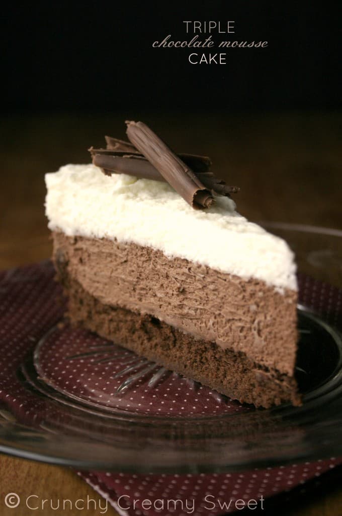 triple chocolate mousse cake