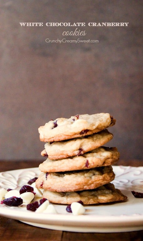 white chocolate cranberry cookies recipe