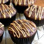 Double Chocolate Muffins with Peanut Butter Glaze by crunchycreamysweet.com  150x150 Breads, Rolls and Muffins