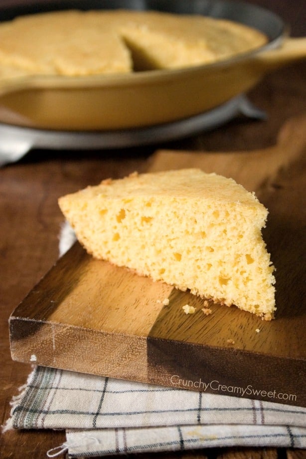 Skillet Cornbread Slice