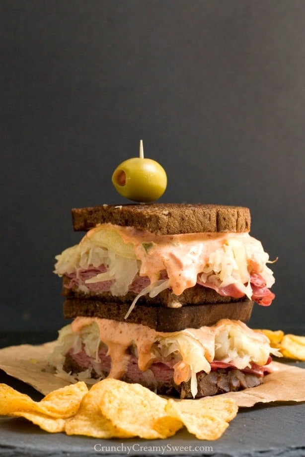 The Best Reuben Sandwich with Spicy Sauce