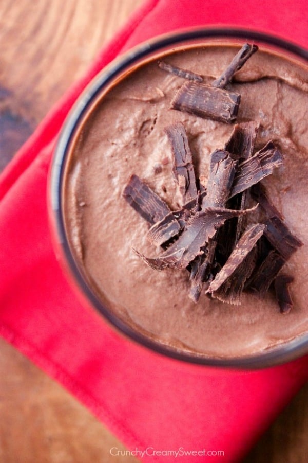 Chocolate Mousse in a glass.