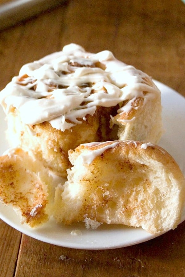 Cinnamon Rolls with Chocolate Filling on a plate.