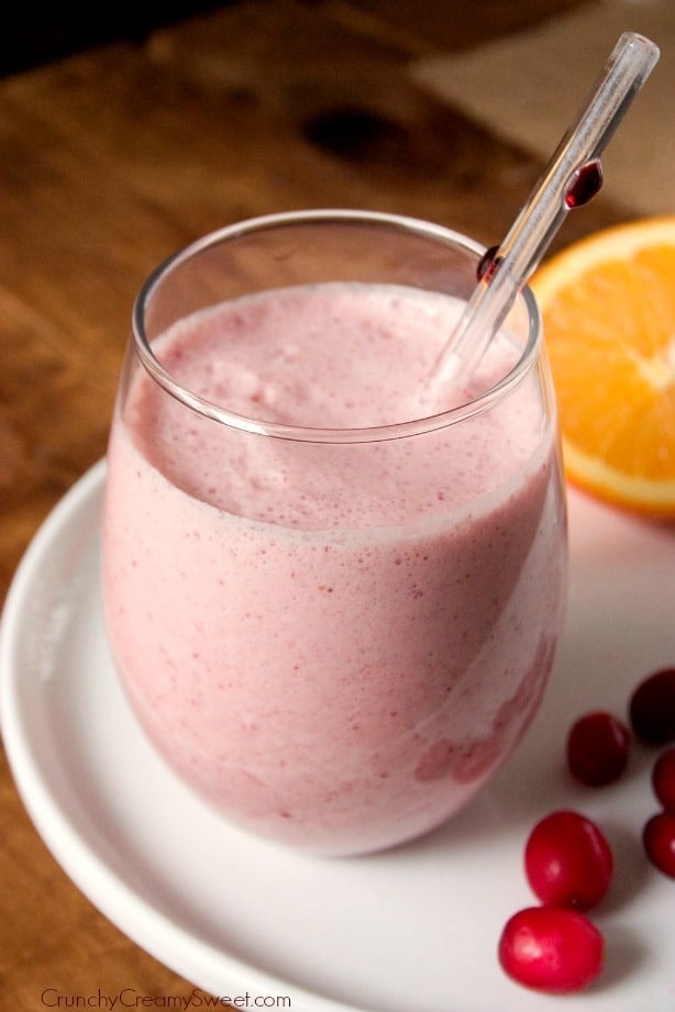 orange berry smoothie Orange Cranberry Smoothie and Glass Dharma Giveaway!