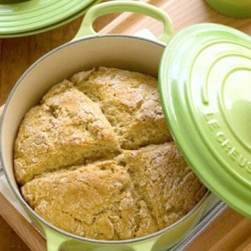 Irish Soda Bread in a dish.