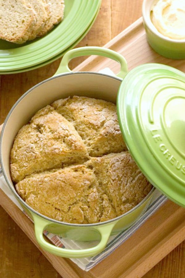 Irish Soda Bread in a dish.