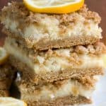 Stack of Lemon Crumb Bars