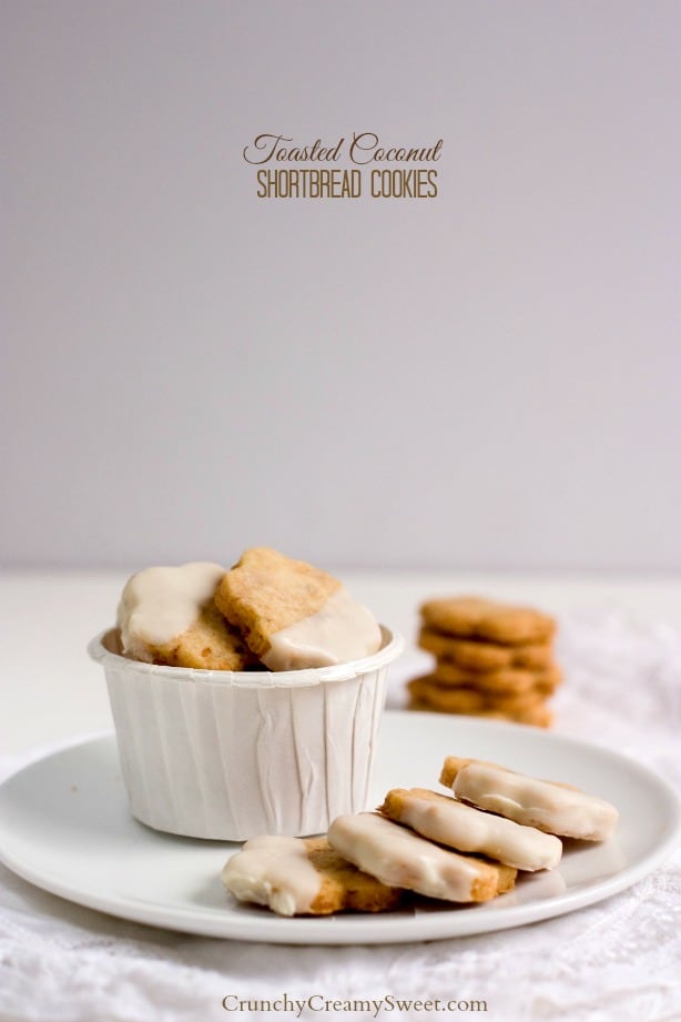 Chocolate Dipped Coconut Shortbread Cookies