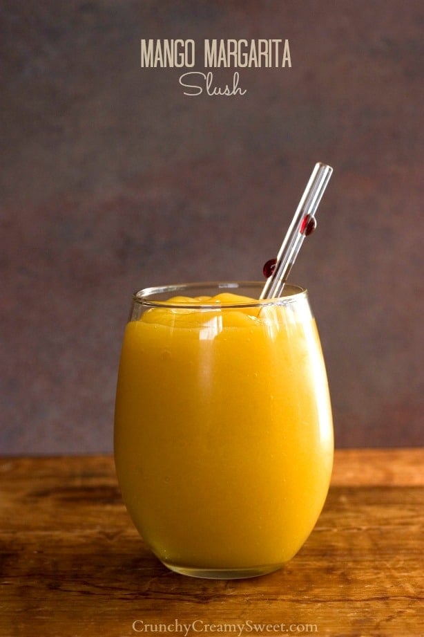 Mango Margarita Slush Recipe from crunchycreamysweet.com