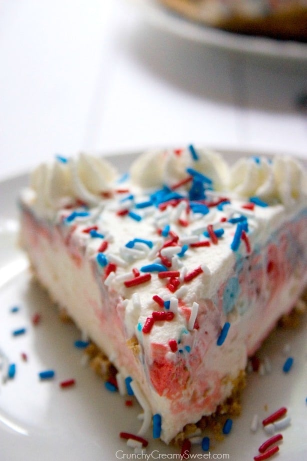 Funfetti No Bake Cheesecake for 4th of July 4th of July No Bake Cheesecake Recipe