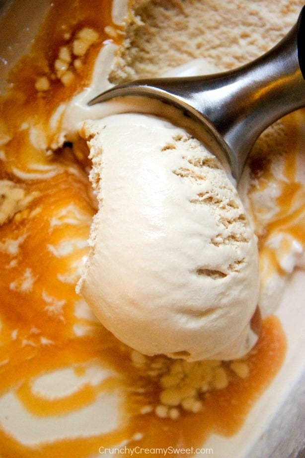 Caramel Iced Coffee Ice Cream Recipe - Crunchy Creamy Sweet