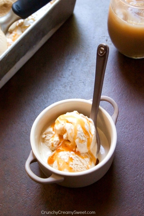Caramel Iced Coffee Ice Cream - have your iced coffee and your ice cream in one amazing dessert! 