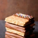 Chocolate Dipped Peanut Butter Graham Cracker Treats by Crunchy Creamy Sweet