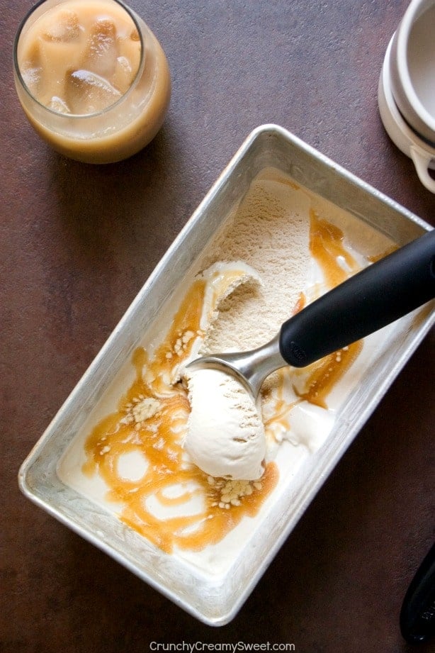 Caramel Iced Coffee Ice Cream - have your iced coffee and your ice cream in one amazing dessert! 