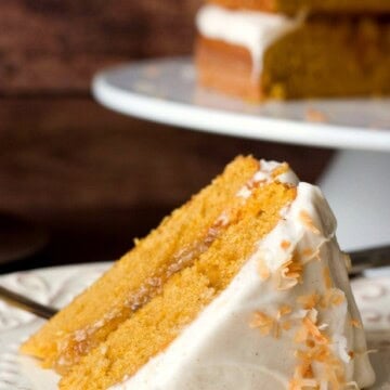 Pumpkin Layer Cake with Orange Ginger Filling and Cinnamon Cream Cheese Frosting from Crunchy Creamy Sweet blog