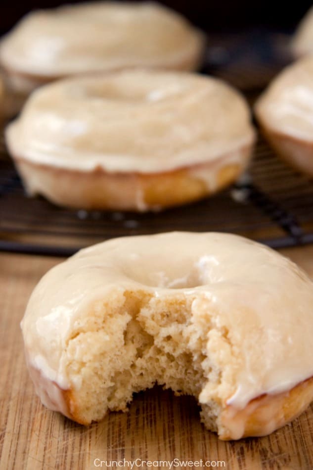 Maple Glazed Donut - fluffy baked donuts with delicious maple glaze