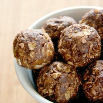 Mint Chocolate Energy Bites in a bowl.