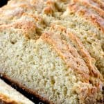 Sliced Parmesan Ranch Bread in a skillet.