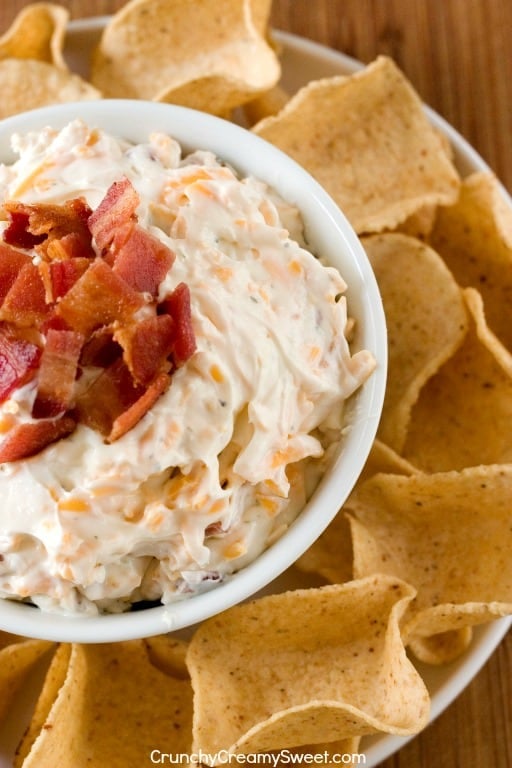 Super Easy Cheddar Bacon Dip