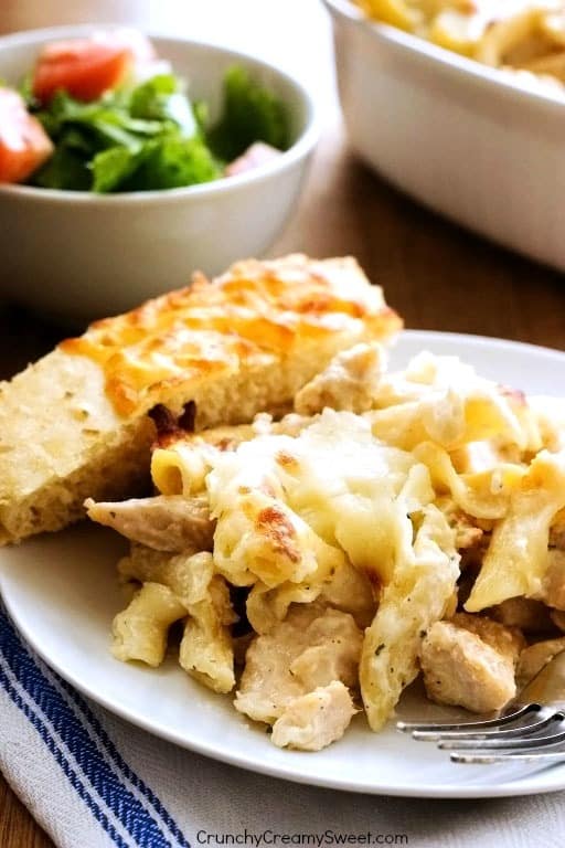 Chicken Alfredo Pasta Bake Dinner