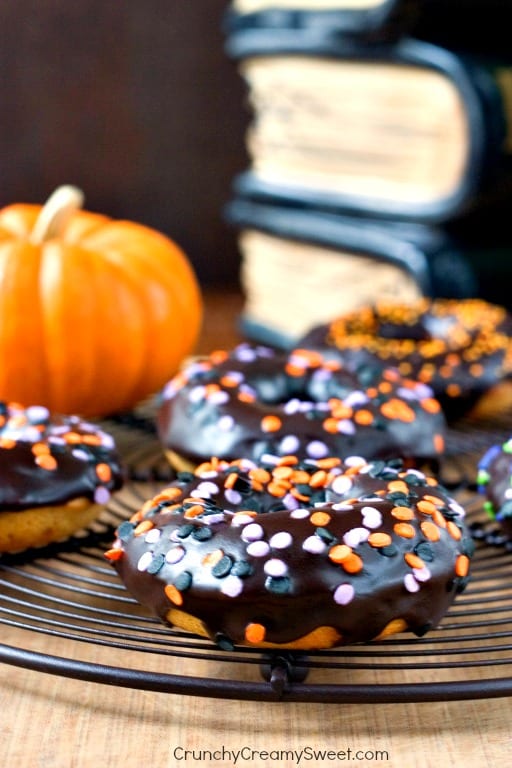Chocolate Glazed Pumpkin Donuts