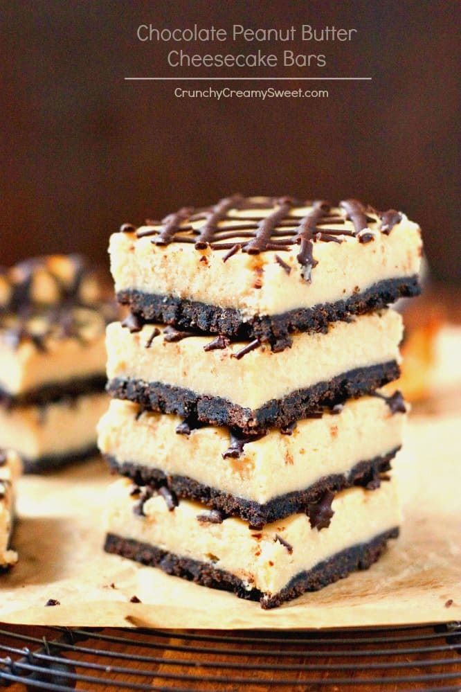 Chocolate Peanut Butter Cheesecake Bars