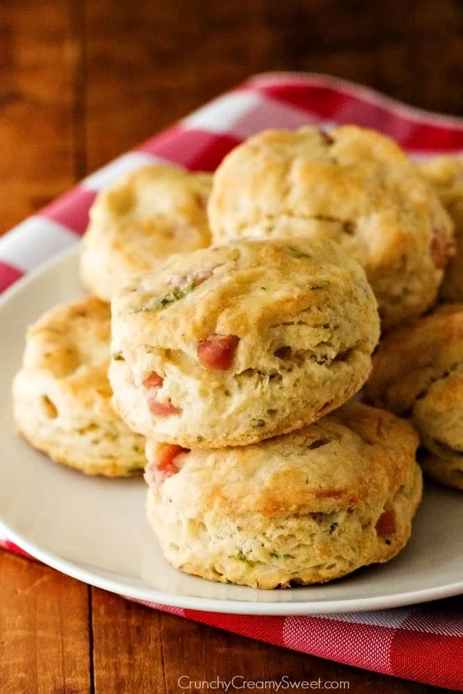Ham and Cheese Biscuits Ham and Cheese Biscuits with Basil