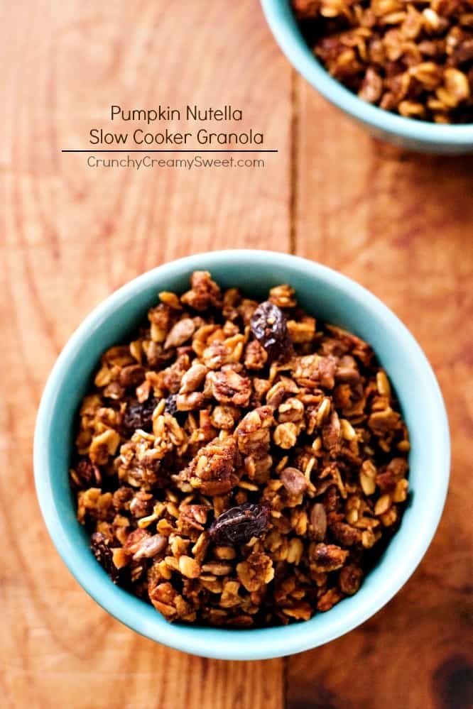 Pumpkin Nutella Slow Cooker Granola