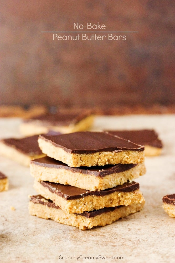 No-Bake Chocolate Peanut Butter Bars - easy no-bake bars that taste just like Reese's peanut butter cups! Come together in just minutes!