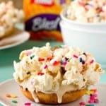 White Chocolate Funfetti Popcorn Donuts