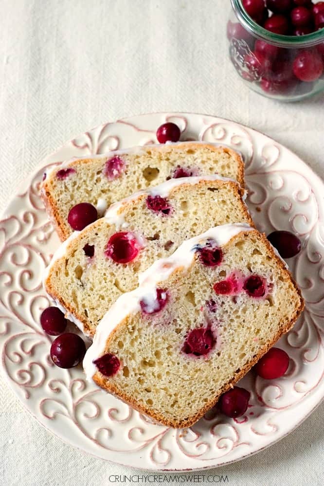 Cranberry Bread with Glaze
