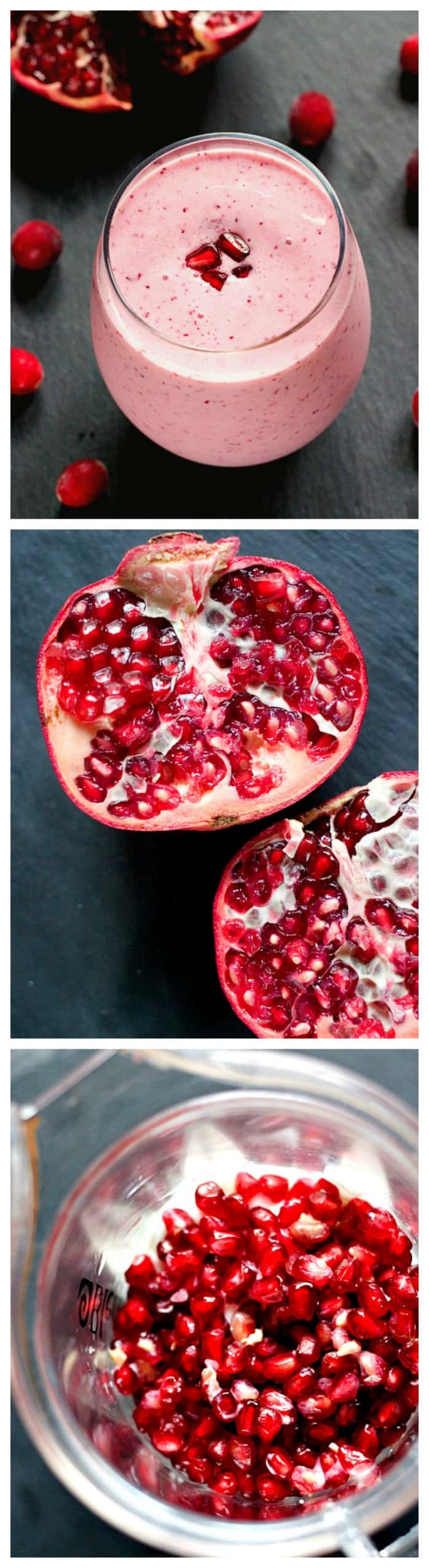 Cranberry Pomegranate Smoothie - made from fresh ingredients and good for you