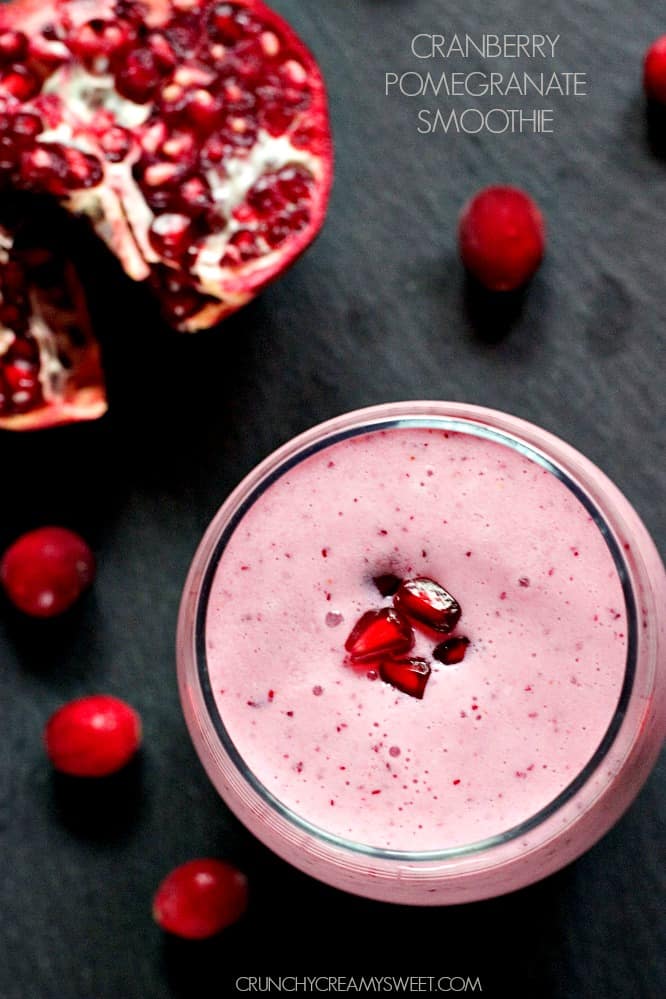 Cranberry Pomegranate Smoothie - super healthy power smoothie
